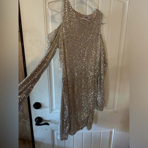 ASOS | Dresses | Asos Design Off Shoulder sequin mini dress women size large - Picture 5 of 13